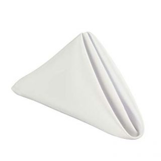 GEFEII Kitchen 18x18 Solid Polyester Cloth Napkins for Round Square Rectangle Tablecloth for Wedding Party Restaurant Banquet Dining Buffet Table Picnic Decorations (Napkins-18x18, Ivory)