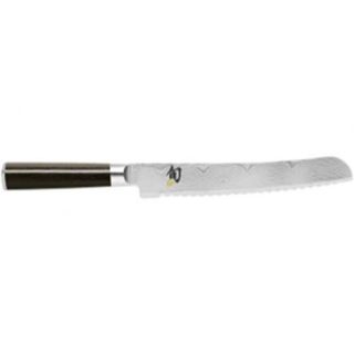 Shun Classic 9” Bread Knife with VG-MAX Steel Serrated Edge and Ebony PakkaWood Handle; Cuts Through Tough and Tender Bread Without Tearing or Ripping; Handcrafted in Japan for Utmost Quality