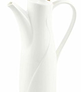 Oil Dispenser Bottle, 8.45 FL OZ (250 ML), 77L Ceramic Tabletop Olive Oil Dispenser Bottle - Soy Sauce or Vinegar Cruet with Pourer - Modern White Ceramic Dinner Liquid Condiment Dispenser