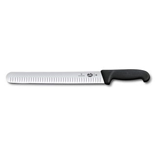 Victorinox Effi 12 Inch Knife | High Carbon Stainless Steel Granton Blade For Efficient Slicing, Fibrox Pro Handle, Black