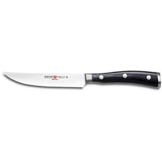 WÜSTHOF CLASSIC IKON Precision Forged High-Carbon StainlessSteel German Made, St, 4.5" Steak Knife Full-Tang Handle with Half Bolster