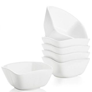 Zoneyila Ramekin 4 oz x 6 PCS,Bakeware Set for Baking, Ramekins for Creme Brulee, Lava Cakes, Pudding, Custard Cups, Souffle, Pot Pie, Dip Sauce, Sleek White