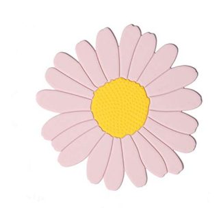 CLEBROOM 2 pcs Anti-Hot Silicone Trivet Mat,7.5 Inch Flower Shape Heat Resistant Pot Holders Antislip Place Mat,Kitchen Insulation Coaster Hot Pad for Dishes & Pans, Jar Opener,Oven Mitts (Pink)