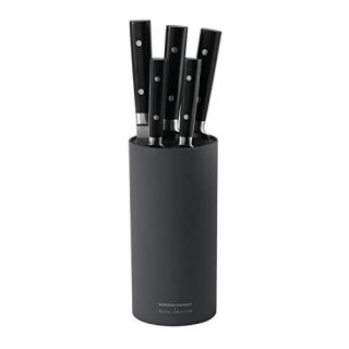 Royal Doulton Gordon Ramsay Block Knife Set, 6 Piece, Black