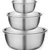 Gereen 3-Piece 18/8 304 Stainless Steel Mixing Bowls,3 Sizes Large Medium Small for Cooking Baking Serving Prepping Food