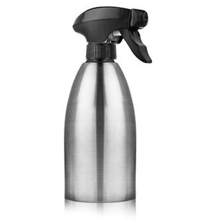 Olive Oil Sprayer，Vinegar Sprayer Dispenser，Safety Exquisitely Stainless Steel Container Seasoning Kitchenware Tools for BBQ, Cooking, Frying and Grilling (17oz (500ML))
