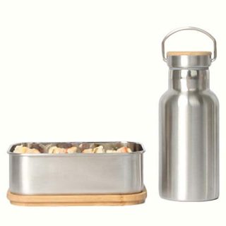 Eco-friendly LunchBox & Bottle Stainless steel Set Metal Sandwich Box