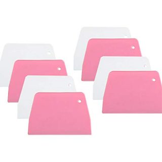 8Pcs Food-safe Plastic Dough Cutter Multipurpose Food Scrapers Cake Baking Scraper Kitchen Tools for Baking Kitchen Pasta Pastry Pizza Cake