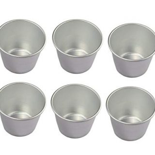 UgyDuky Set of 6 Nonstick Individual Tumblers Popovers| Chocolate Molten Pans| Pudding Cups| Raspberry Souffle Pot| Darioles Ramekins Brownies Mold - Size 3 Inches