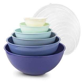 Cook with Color Plastic Mixing Bowls with Lids