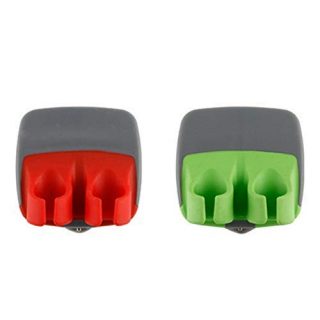 KeepingcooX 2 Pack Palm Peeler, Hand Vegetable Peeler, Finger Grips Comfortable to Peel Potato & Carrot & Cucumber, 18/10 Stainless Steel, Random Two Different Colors to Brighten Your Kitchen