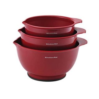 KitchenAid Classic Mixing Bowls, Set of 3, Empire Red