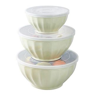 Mixing Bowls Multi-use Mixing Bowls with Lids Set for Kitchen Food Prepping and Storage - Set of 3-1.5qrt, 3qrt, 5qrt