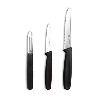 BOLEXINO Paring Knife Set, 3 Piece Meal Prep Kitchen Knife Set with Knife Roll Bag, Japanese Steel peeler set Idea Gift for Many Occasion