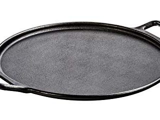 Lodge Pre-Seasoned Cast Iron Baking Pan With Loop Handles, 14", Black
