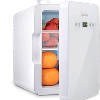Mini Fridge 6 Liter/8 Can Skincare Fridge for Bedroom