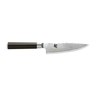 Shun Classic 6” Chef’s Knife; Double-Bevel VG-MAX Blade Steel and Ebony PakkaWood Handle; Smaller Size, Lightweight and Easy to Maneuver Chef’s Kitchen Knife; Handcrafted in Japan for Utmost Quality