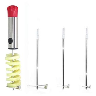 Newness Vegetable Corer, [Multi-Purpose, Sharp Blade] Veggie Corer Drill Fruit Corer with Ergonomic Anti-Slip Handle, 4 Sizes Veggie Drill for Coring and Hollowing out Zucchini, Potatoes, Carrot, Pear