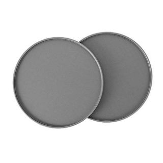 G & S Metal Products Company OvenStuff Non-Stick Toaster Oven Pizza Pan, Set of Two, Gray