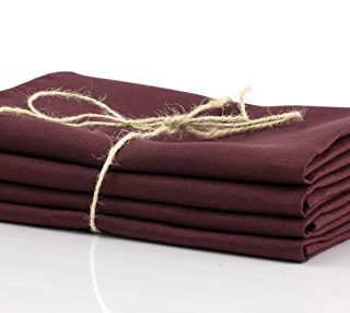 jasius Linen Napkins - 4 Pack Natural0 Linen Napkins, Decorative Wine Cloth Napkin Set, Everyday Use Reusable Fabric Perfect for Table Kitchen Wedding Easter Guest Decorations