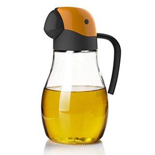 Oil Dispenser Bottle with Automatic Cap 20oz Glass