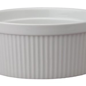 HIC Harold Import Co. Kitchen Souffle, Fine White Porcelain, 64-Ounce, 2-Quart