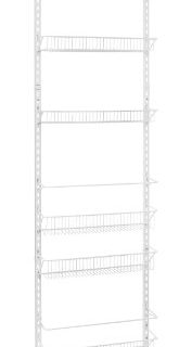 ClosetMaid 1233 Adjustable 8-Tier Wall and Door Rack, 77-Inch Height X 18-Inch Wide,white