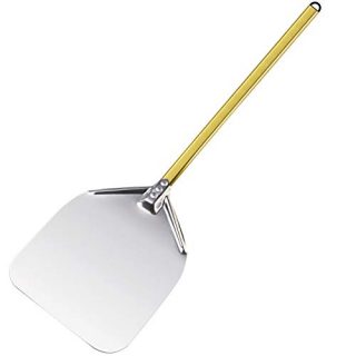 SHANGPEIXUAN Pizza Peel Stainless Steel for Oven Long Handle Pizza Shovel Pizza Paddle 12 Inch in Kitchen Supply Pizza Turner Golden