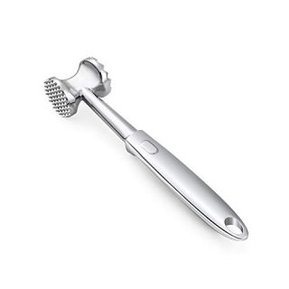 Meat Tenderizer Hammer– Hand Held Manual Mallet for Pounding Steak, Beef, Pork, Fish,Veal& Poultry –Heavy Duty & Double Sided Chicken Pounder Tenderizing Tool – Food Grade Zinc Allo