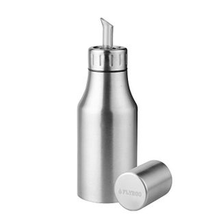 Flyboo Olive Oil Dispenser 17oz Oil Bottle Stainless Steel Leak Proof Olive Oil Decanter for Kitchen (500ML)