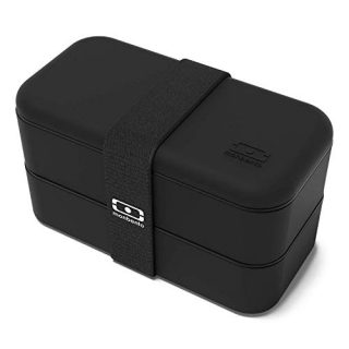 monbento - MB Original Black bento Box - 2 Tier Leakproof Lunch Box for Work/School Lunch Packing and Meal prep - BPA Free - Food Grade Safe Food containers…
