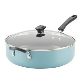 Farberware Cookstart Aluminum DiamondMax Nonstick Jumbo Cooker Chef's Pan, 6-Quart, Aqua