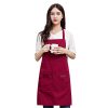 Celiy Canvas Pockets Apron Butcher Crafts Baking Chefs Kitchen Cooking BBQ Plain