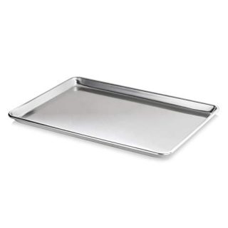 New Star Foodservice 36893 Commercial-Grade 18-Gauge Aluminum Sheet Pan/Bun Pan, 15" L x 21" W x 1" H (Two Thirds size) | Measure Oven (Recommended)