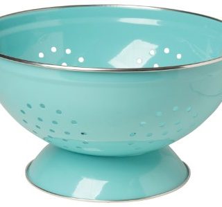 Now Designs Metal Colander, 3-Quart, Turquoise -