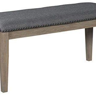 Signature Design by Ashley Aldwin Dining Room Bench, Gray