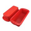 Silicone Bread and Loaf Pans - Set of 2 - SILIVO Non-Stick Silicone Baking Mold for Homemade Cakes, Breads, Meatloaf and Quiche - 8.9"x3.7"x2.5"