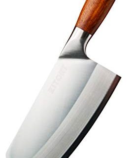 Kitory Cleaver Knife 7 Inch – High Carbon German Steel Chinese Chef Knife with Pakkawood Handle, Vegetable Cleaver Knife with case, Anti-rust Kitchen Knife for Cooking