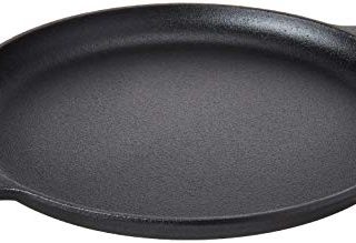 Home-Complete Cast Iron Pizza Pan-14” Skillet for Cooking, Baking, Grilling-Durable, Long Lasting, Even-Heating and Versatile Kitchen Cookware