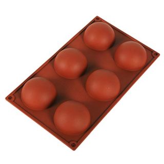 Silicone Mold for Chocolate/Cake/Jelly/Pudding/Handmade Soap, BPA-free & Non-stick Round and Square Shape Chocolate Molds, 100% Food-grade DIY Muffin Bakeware Kitchen Tools (A-1PC/6 holes)