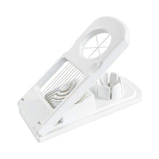 Egg Slicer 2 in 1 Egg Cutter Stainless Steel Fruit Slicer for strawberries, Bananas, kiwis, Dragon Fruit, kitchen tools