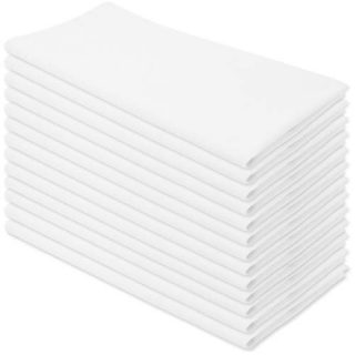 Aunti Em's Kitchen Flour Sack Dish Towels - Set of 13 - Natural Cotton for Embroidery and Drying Glass, Hand, Dinnerware - Plain, Thick, Zero-Lint - Highly Absorbent, Beautiful Finish - 27 x 27 Inch