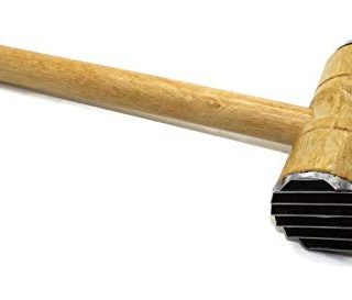 Meat Tenderizer Mallet Wooden Dual-Sided Hammer Meat Mallet Tool with Two Sides