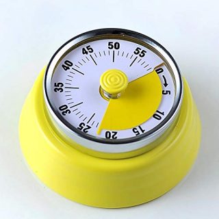 Kitchen Timer, Kitchen Cooking Timer Reminder, No Battery Required Magnetic Time Management Timer (Yellow)