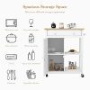 Mecor Kitchen Rolling Island Cart w/Wood Top - Image 7