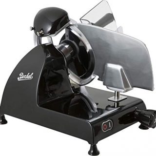 Berkel Red Line 220 Food Slicer/Black/9" Blade/Electric, Luxury, Premium, Food Slicer/Slices Prosciutto, Meat, Cold Cuts, Fish, Ham, Cheese, Bread, Fruit and Veggies/Adjustable Thickness Dial/Kitchen
