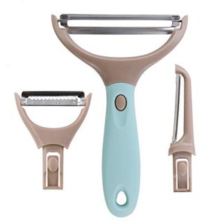 Vegetable Peeler Set – 3 in 1 Stainless Steel Potato Peelers and Julienne Shredder– Best Veggie and Fruit Kitchen Peeler Tool