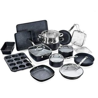 Granite Stone Pots and Pans Set, 20 Piece Complete Cookware