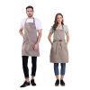 BIGHAS Adjustable Bib Apron with Pocket Extra Long Ties - Image 2