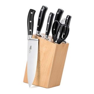 6 Pieces Kitchen Knives with Wooden Block